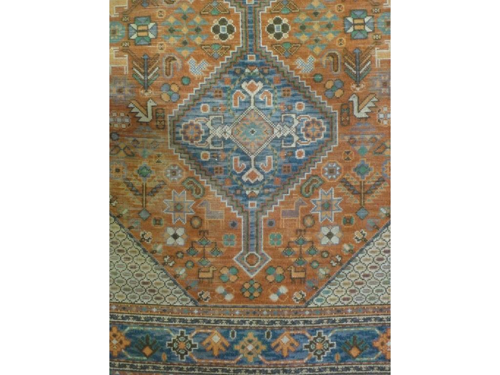 Appraisal: A small old Middle Eastern carpet with an interlocking central