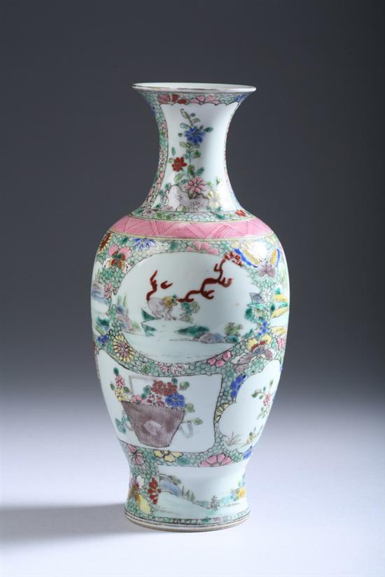 Appraisal: CHINESE FAMILLE ROSE PORCELAIN VASE Xianfeng six-character iron red mark