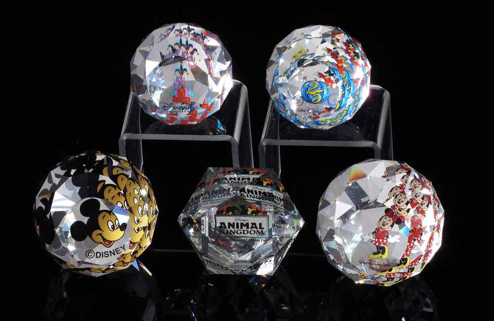 Appraisal: SWAROVSKI CRYSTAL WALT DISNEY PAPERWEIGHTS WALT DISNEY MICKEY MOUSE PAPERWEIGHT