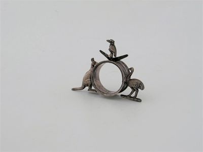 Appraisal: Australian Interest an early th century Australian plated napkin ring