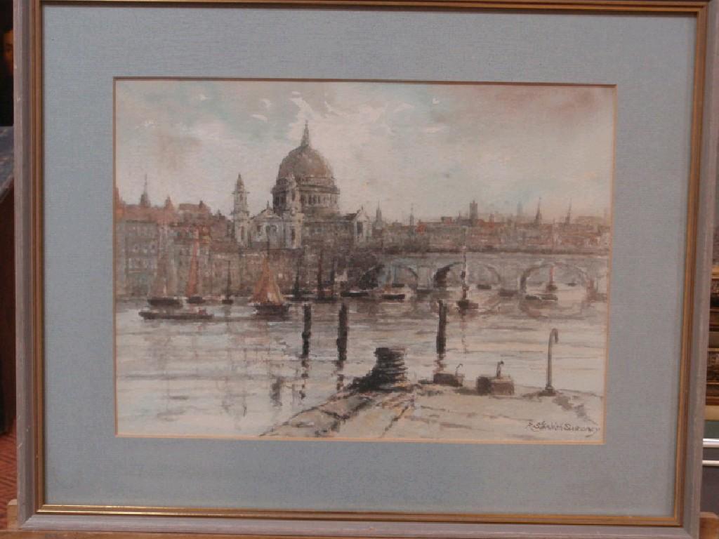 Appraisal: R Standish Sweeney Blackfriars Bridge and St Paul's Cathedral on