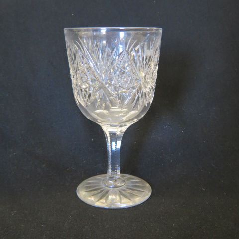 Appraisal: Cut Glass Goblets starbursts ray brilliant period