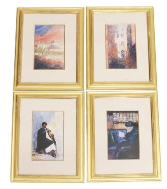 Appraisal: lot of Framed watercolor paintings on paper signed Kosinski George