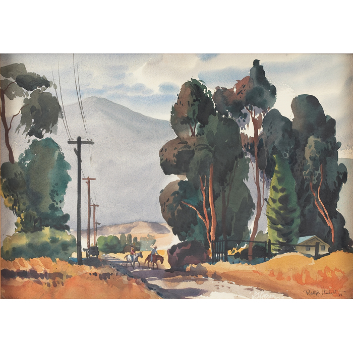 Appraisal: Ralph Hulett American - San Fernando Valley watercolor x signed