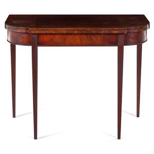 Appraisal: A Classical Mahogany Card Table Second Quarter th Century Height