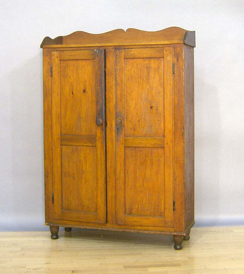 Appraisal: Pine jelly cupboard th c h w