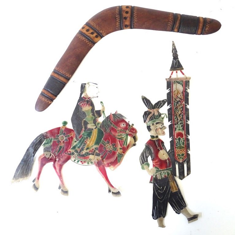 Appraisal: Tibetan Lot - Boomerang And Sculptures Tibetan Lot - Boomerang