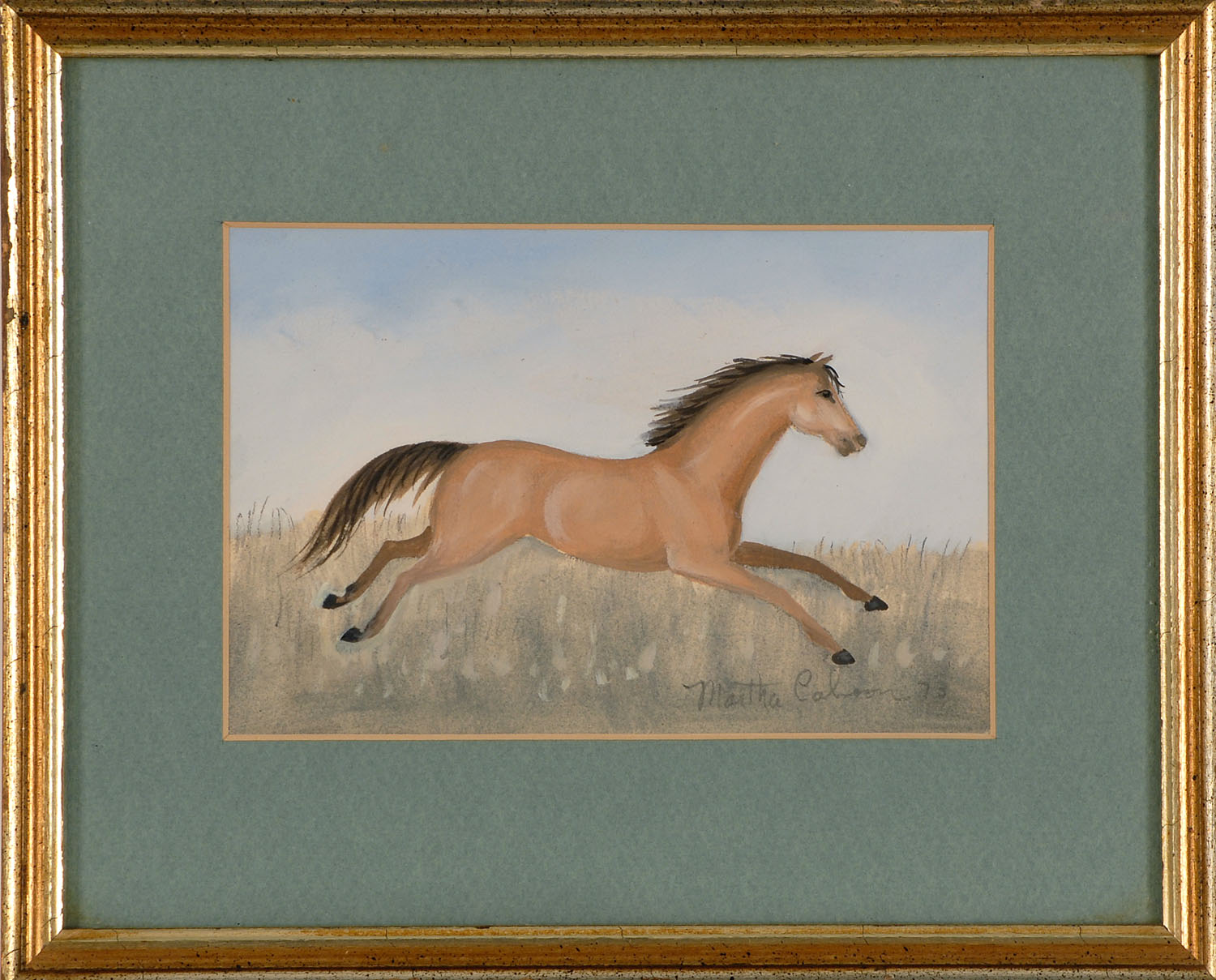 Appraisal: MARTHA FARHAM CAHOONAmerican - Running horse Signed and dated lower