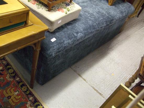 Appraisal: Blue velvet Ottoman