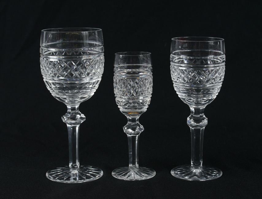 Appraisal: WATERFORD ''CASTLETOWN'' CRYSTAL STEMWARE piece to include water goblets ''