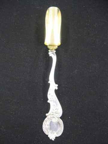 Appraisal: Sheibler Victorian Sterling Silver Cheese Scoop Art Nouveau handle gold