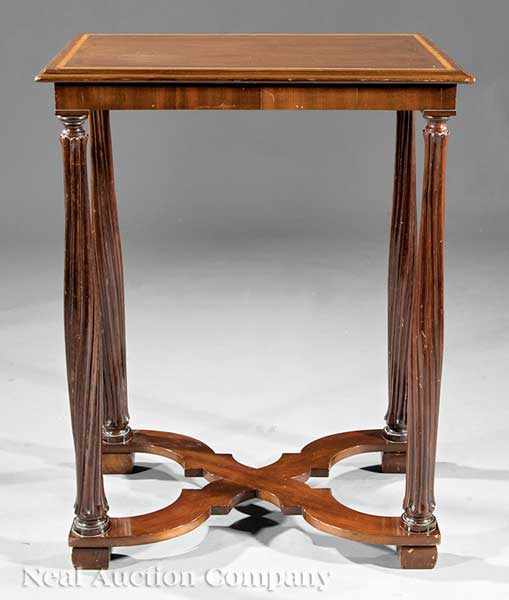 Appraisal: A William IV Inlaid Mahogany Center Table c banded top