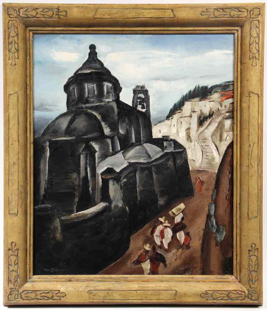 Appraisal: OOC - View of a Mexican Town by Gustaf Adolf