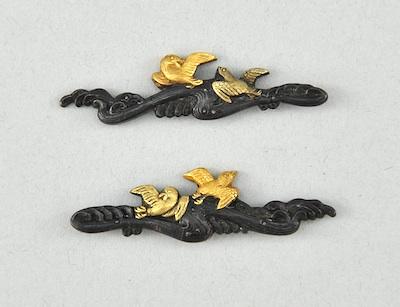 Appraisal: A Pair of Bird Design Menuki Charming design of two