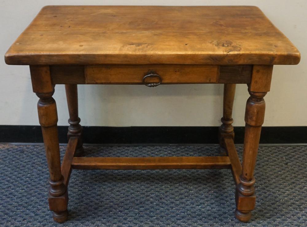 Appraisal: Contemporary Mixed Fruitwood Single-Drawer Work Table x x in x