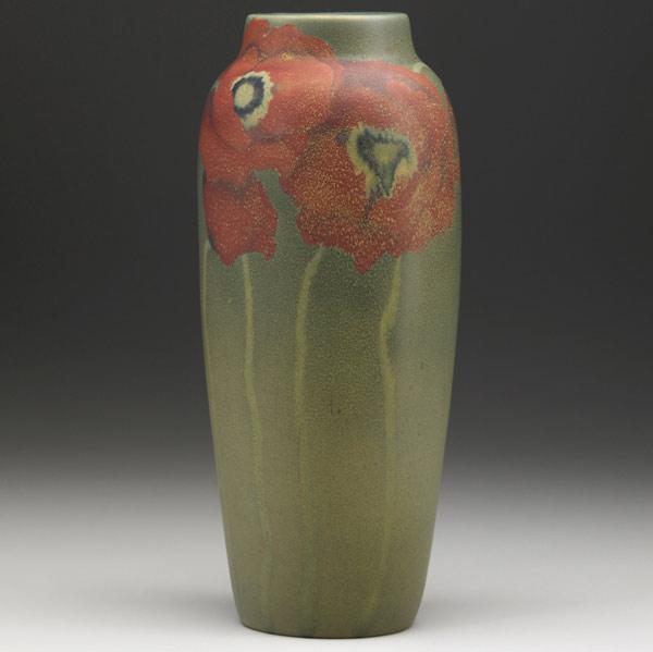 Appraisal: ROOKWOOD Exceptional Decorated Mat vase painted by Harriet Wilcox with