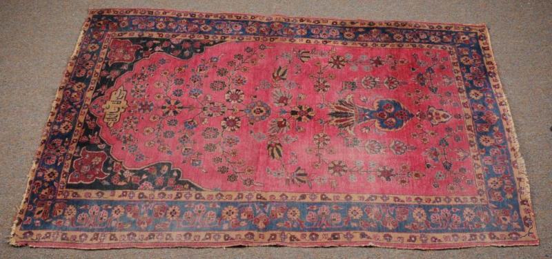 Appraisal: Antique Oriental Rug Description Floral pattern No holes or damage