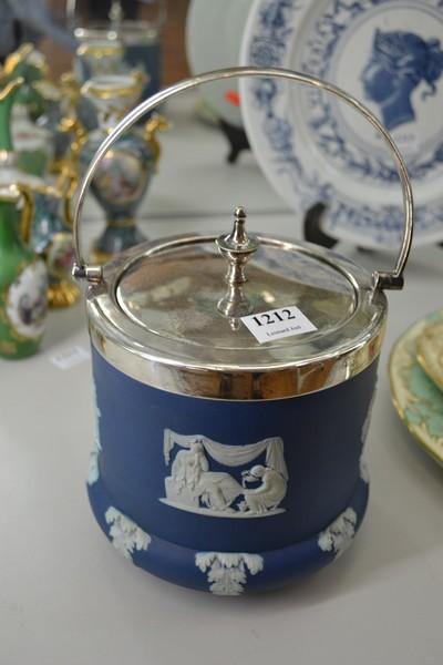 Appraisal: WEDGWOOD JASPERWARE BISCUIT BARREL