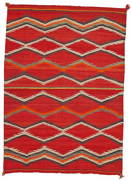 Appraisal: WeavingsProperty of various owners The borderless weaving with bands of