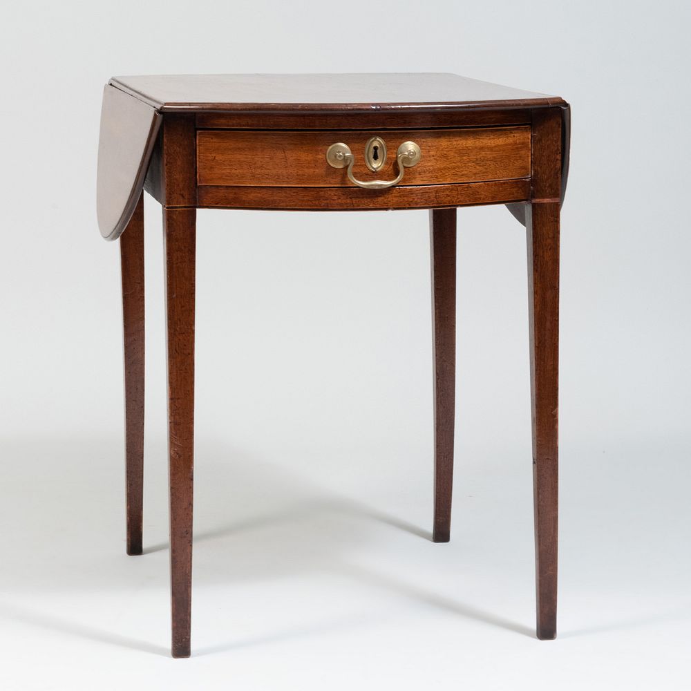 Appraisal: Provincial George III Mahogany Pembroke Table x x in closed