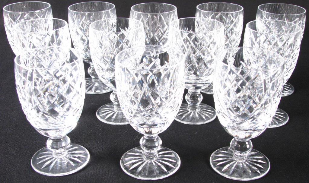 Appraisal: Set of Twelve Waterford 'Avoca' Wine Glasses cut foot design