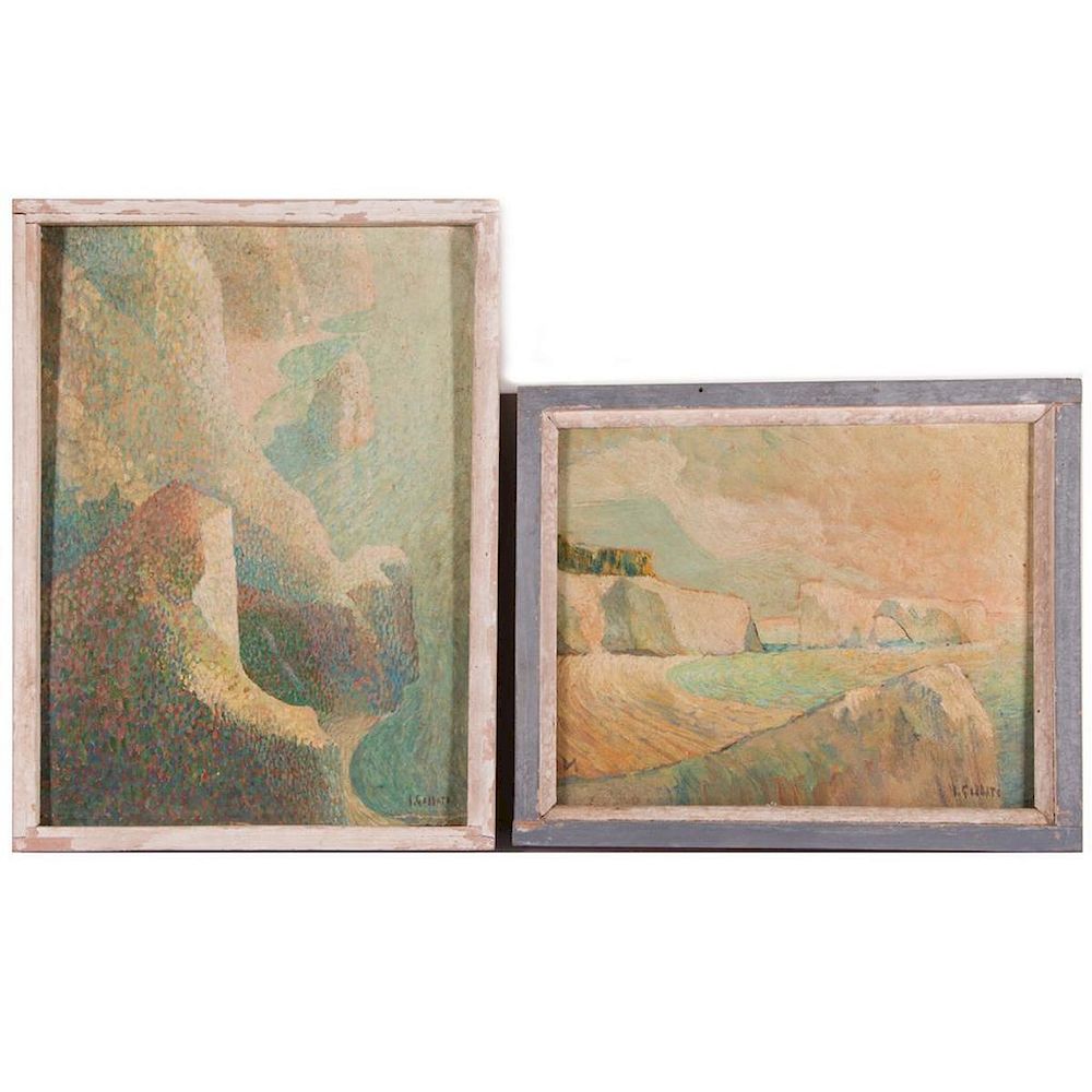 Appraisal: Two early th century pointillist landscapes Two early th century