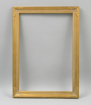 Appraisal: A Gilt Picture Frame A carved corner picture frame wide