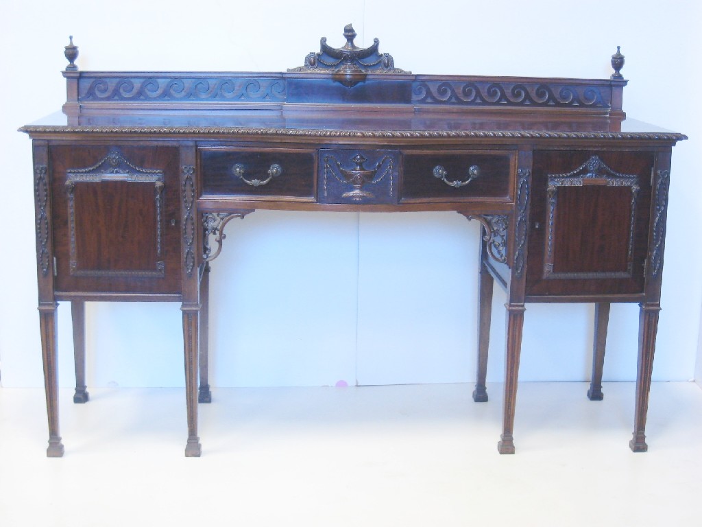 Appraisal: An early th Century mahogany Adam style Sideboard with low