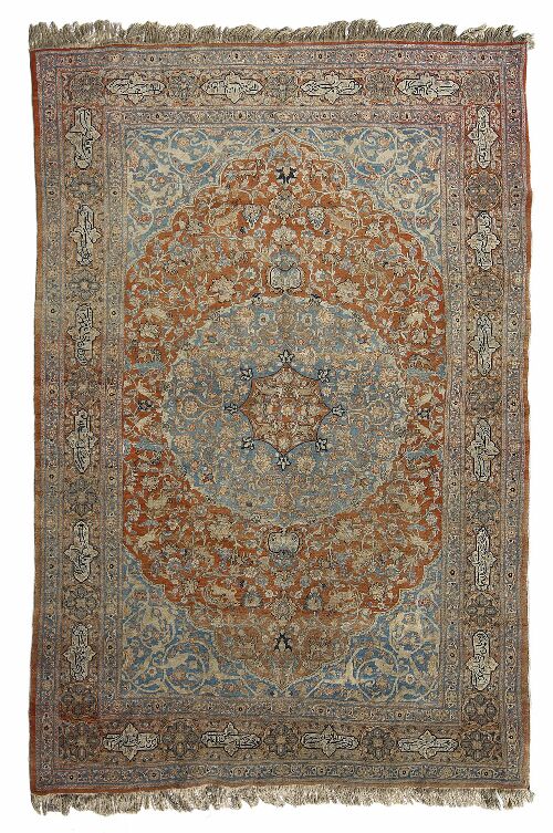 Appraisal: A Tabriz carpet late th early th century the rust