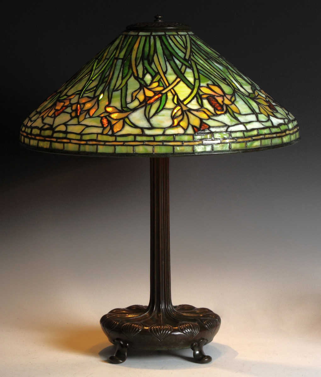 Appraisal: Tiffany Studios Daffodil Lamp Shade Sgn Tiffany Studios New York