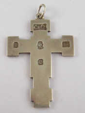 Appraisal: A silver Cross of Lorraine with display hallmarks including the