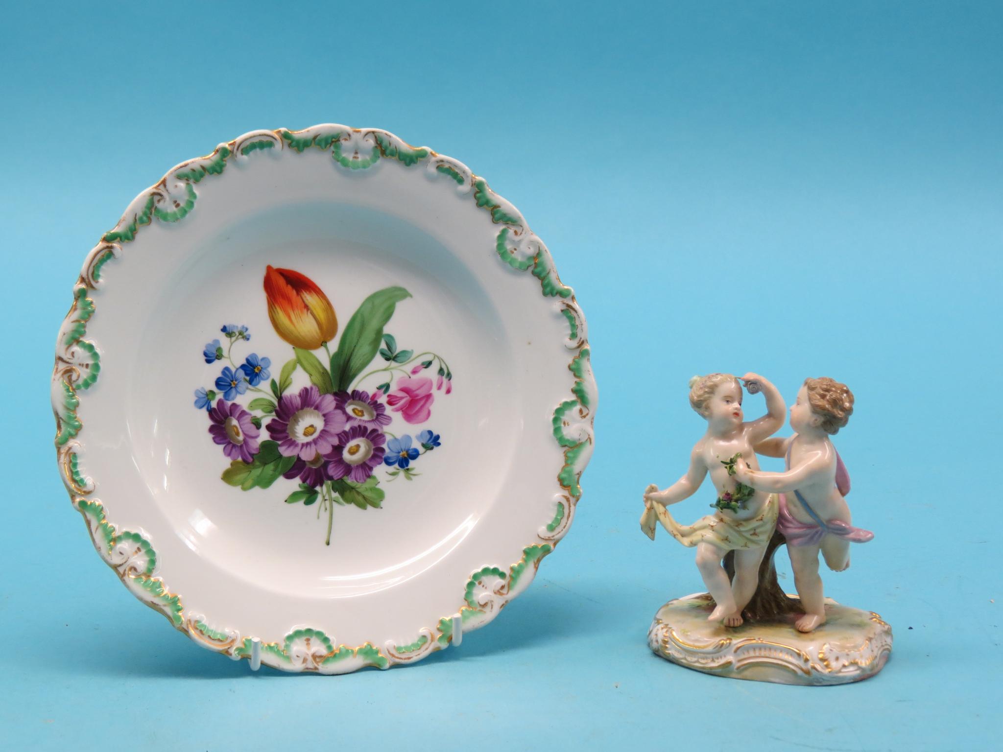 Appraisal: A Meissen figure group semi-nude youths at play in -