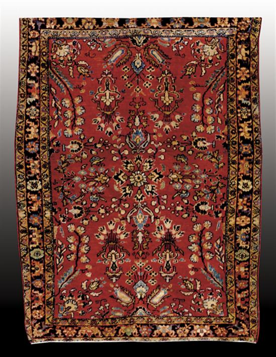 Appraisal: Antique Persian Mohajeran carpet circa ' x '