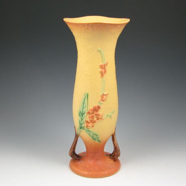 Appraisal: Roseville Bittersweet vase in yellow and brown Marked Roseville USA