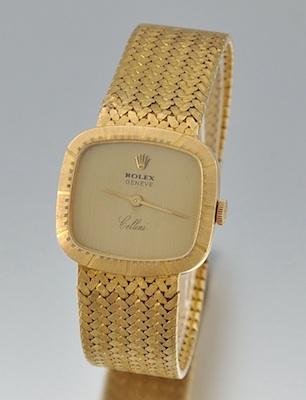 Appraisal: An k Gold Rolex Cellini Watch k yellow gold Cellini