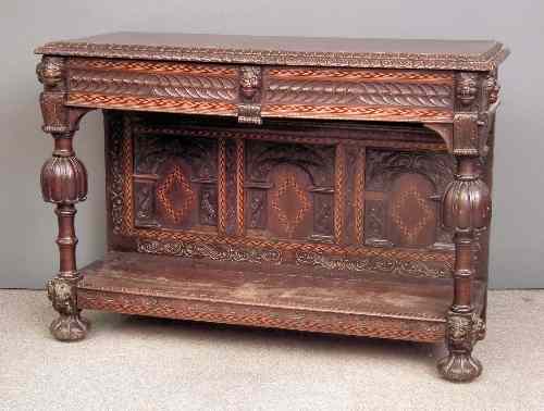 Appraisal: An old oak rectangular buffet of '' th Century'' design