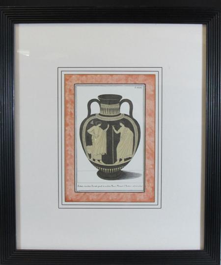 Appraisal: Three decorative prints of classical urns each in a reeded