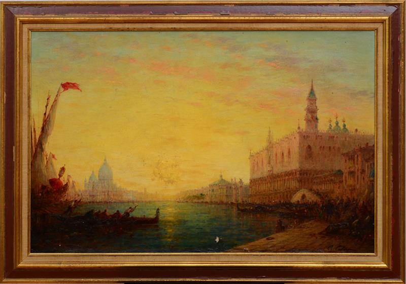 Appraisal: CHARLES CL MENT CALDERON - THE GRAND CANAL VENICE Oil