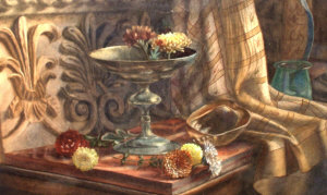 Appraisal: English School early th century- Still life of a tazza