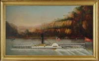 Appraisal: JAMES BARD American - PORTRAIT OF THE SIDE WHEELER TROY