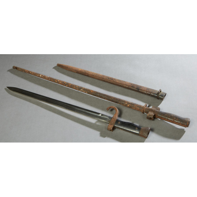 Appraisal: Two French Bayonets th c one with a triangular blade