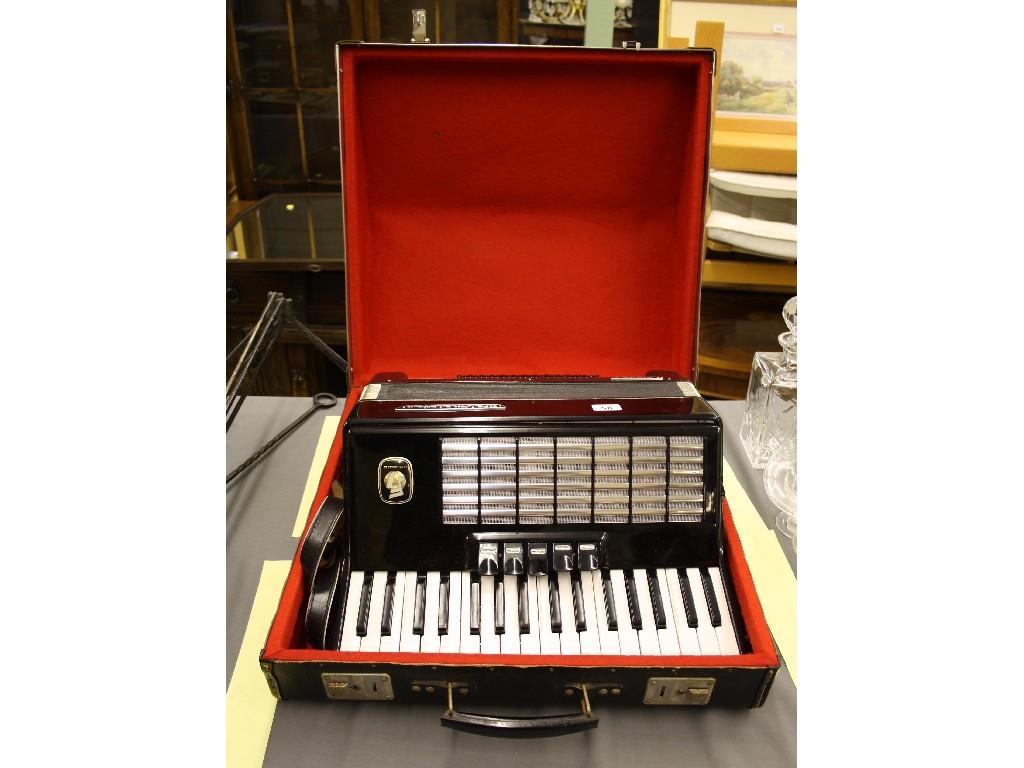 Appraisal: Waltmeister Stella piano accordion black finish case