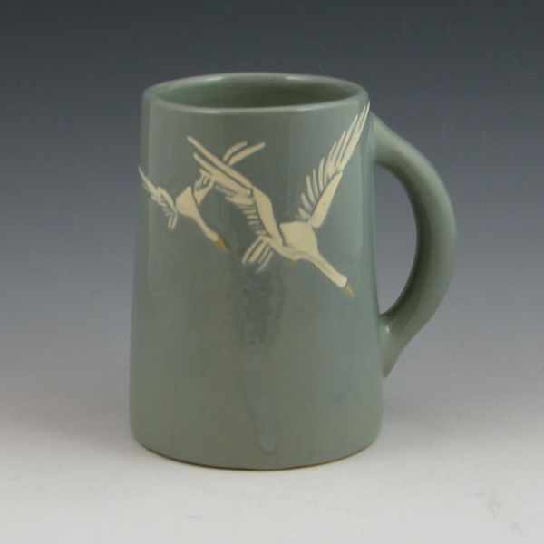 Appraisal: Weller Jap Birdimal mug with snow geese in flight Marked