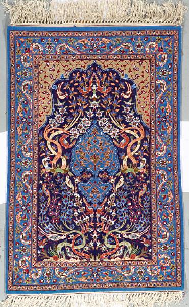 Appraisal: An Isphahan rug size approximately ft in x ft in