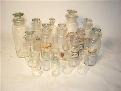 Appraisal: Seventeen piece group of Apothecary jarsof various sizes some having