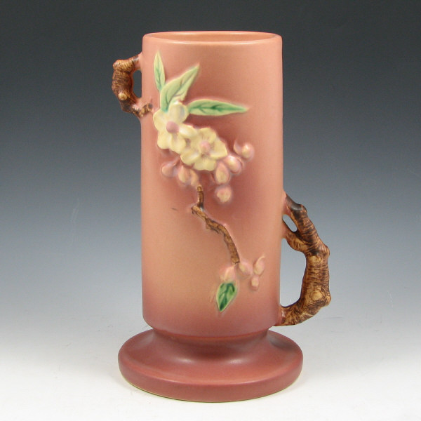 Appraisal: Roseville Apple Blossom vase in pink Marked Roseville USA -