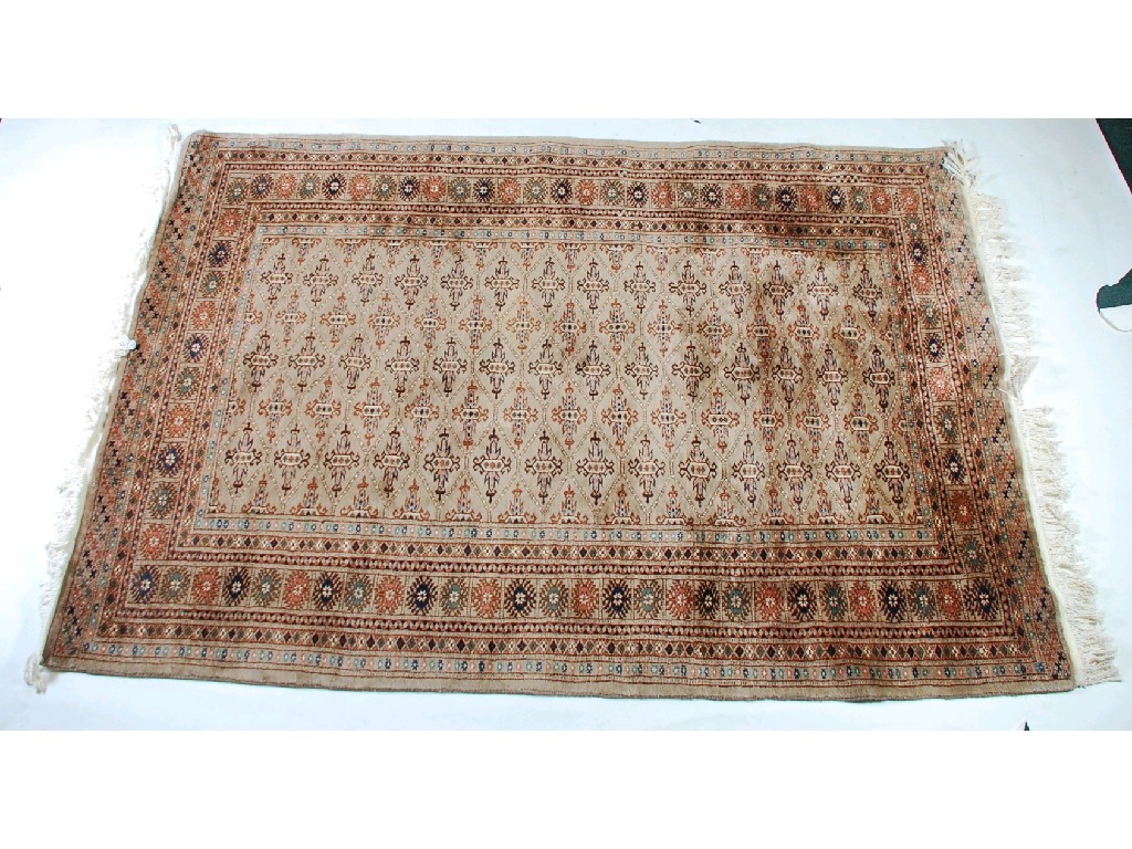 Appraisal: LARGE PAKISTAN RUG OF TURKOMAN STYLE with all over trellis