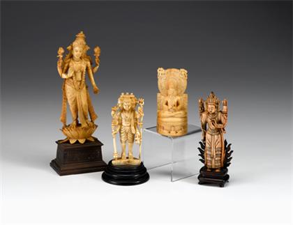 Appraisal: Four Indian and South-East asian elephant Ivory deities th century