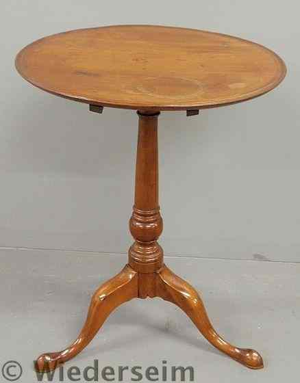 Appraisal: Pennsylvania Queen Anne walnut candlestand c with a circular dish