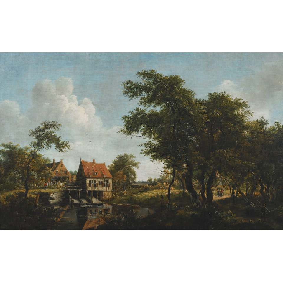 Appraisal: After Meindert Hobbema - Dutch THE WATER MILL Oil on